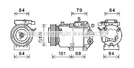 Compresor, climatizare PRASCO HYK422