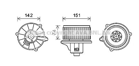 Imagine Electromotor, ventilatie interioara PRASCO KA8227