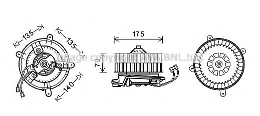 Imagine Electromotor, ventilatie interioara PRASCO MS8609