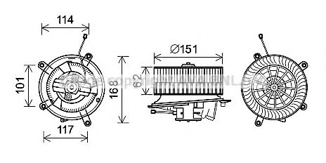 Imagine Electromotor, ventilatie interioara PRASCO MS8624