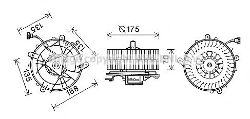 Imagine Electromotor, ventilatie interioara PRASCO MS8661