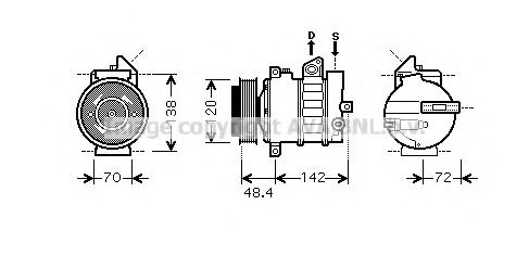 Imagine Compresor, climatizare PRASCO MSK437