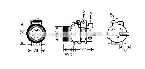 Imagine Compresor, climatizare PRASCO MSK476