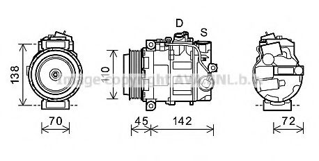 Imagine Compresor, climatizare PRASCO MSK580