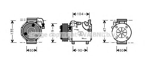 Imagine Compresor, climatizare PRASCO MTK020