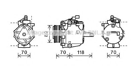 Imagine Compresor, climatizare PRASCO MTK224