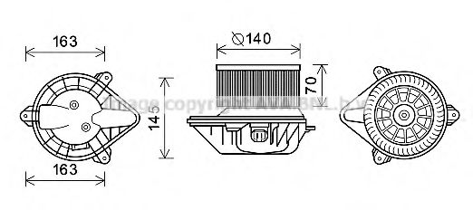 Imagine Electromotor, ventilatie interioara PRASCO OL8624