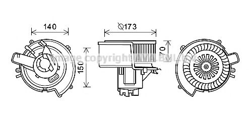 Imagine Electromotor, ventilatie interioara PRASCO OL8636