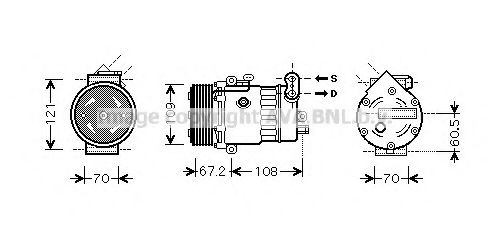 Imagine Compresor, climatizare PRASCO OLK483