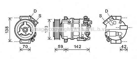 Imagine Compresor, climatizare PRASCO OLK576