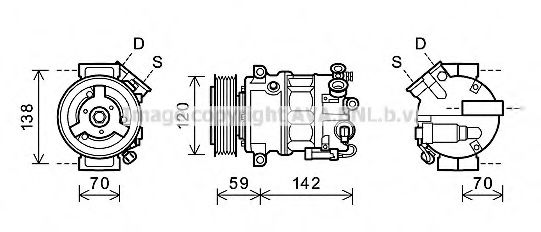 Imagine Compresor, climatizare PRASCO OLK577