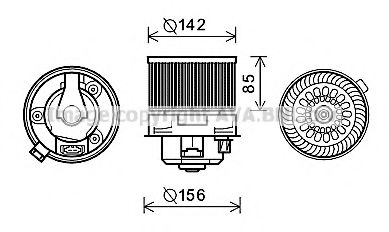 Imagine Electromotor, ventilatie interioara PRASCO PE8371