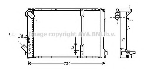 Imagine Radiator, racire motor PRASCO RT2209