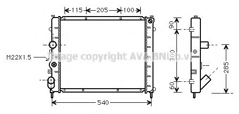 Imagine Radiator, racire motor PRASCO RT2215