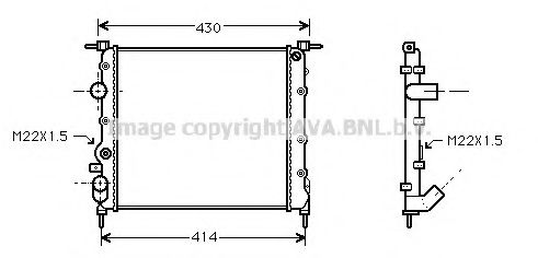 Imagine Radiator, racire motor PRASCO RT2260