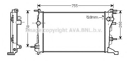 Imagine Radiator, racire motor PRASCO RT2410