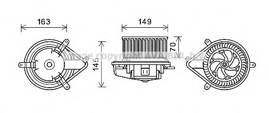 Imagine Electromotor, ventilatie interioara PRASCO RT8512