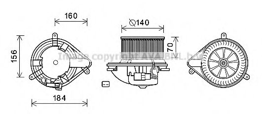 Imagine Electromotor, ventilatie interioara PRASCO RT8571