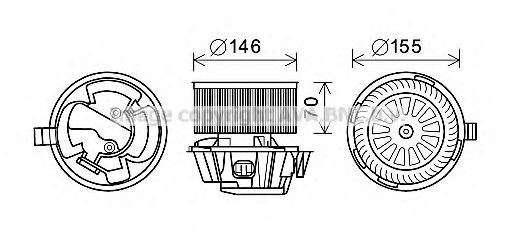 Imagine Electromotor, ventilatie interioara PRASCO RT8579