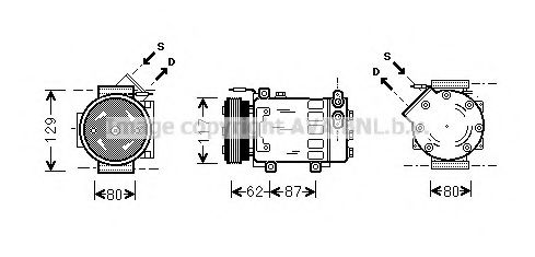 Imagine Compresor, climatizare PRASCO RTK076