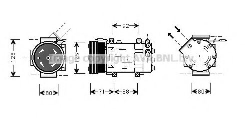 Imagine Compresor, climatizare PRASCO RTK127