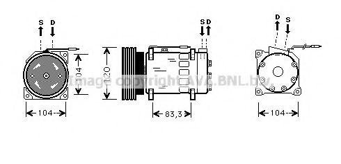 Imagine Compresor, climatizare PRASCO RTK282