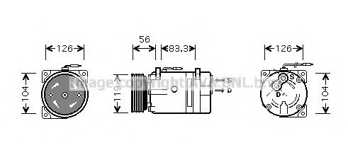 Imagine Compresor, climatizare PRASCO RTK310