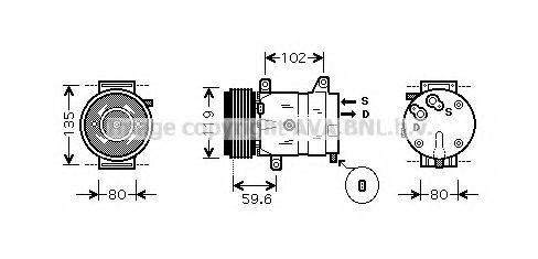 Imagine Compresor, climatizare PRASCO RTK385