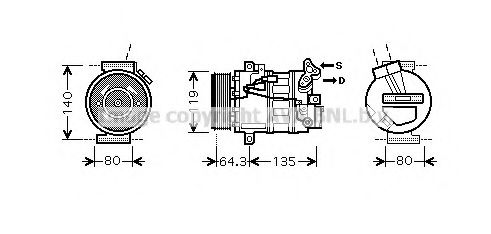 Imagine Compresor, climatizare PRASCO RTK394