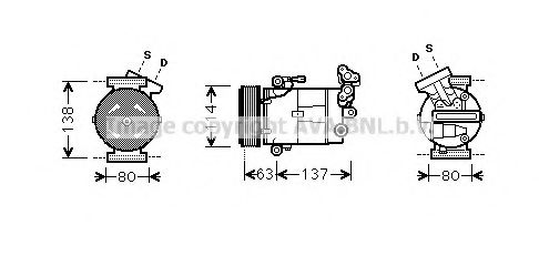 Imagine Compresor, climatizare PRASCO RTK437