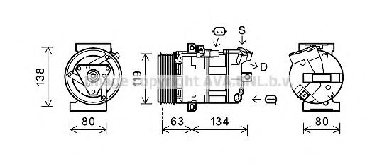 Imagine Compresor, climatizare PRASCO RTK481