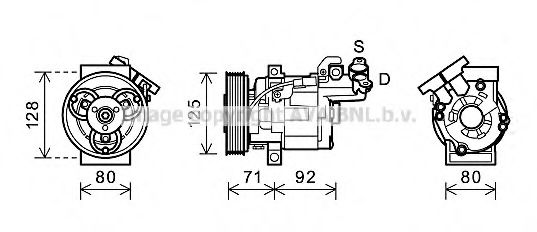 Imagine Compresor, climatizare PRASCO RTK495