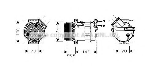 Imagine Compresor, climatizare PRASCO SBK069