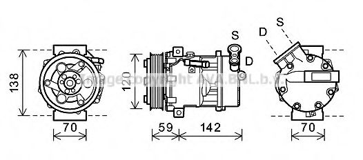 Imagine Compresor, climatizare PRASCO SBK071