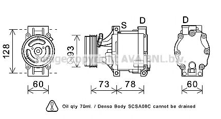 Imagine Compresor, climatizare PRASCO SUK099