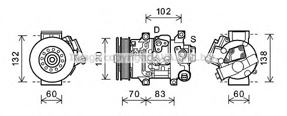 Imagine Compresor, climatizare PRASCO TOAK627