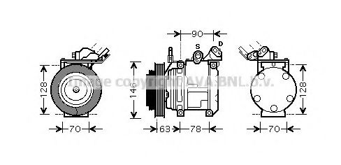 Imagine Compresor, climatizare PRASCO TOK442