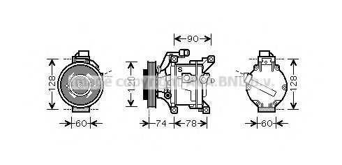 Imagine Compresor, climatizare PRASCO TOK445