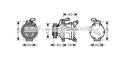Compresor, climatizare PRASCO TOK447 #1