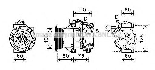 Imagine Compresor, climatizare PRASCO TOK618