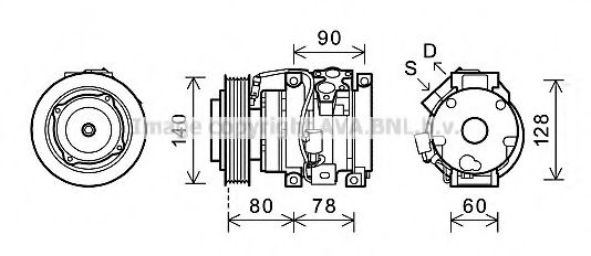 Imagine Compresor, climatizare PRASCO TOK620