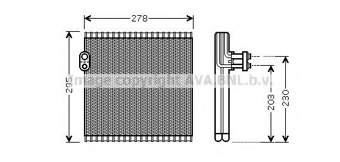 Imagine evaporator,aer conditionat PRASCO TOV485