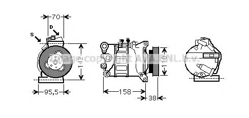 Imagine Compresor, climatizare PRASCO VOAK143