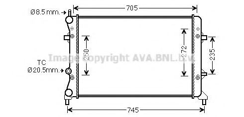 Imagine Radiator, racire motor PRASCO VW2359