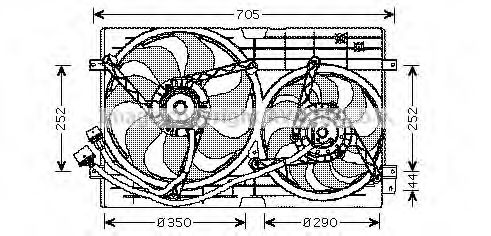 Imagine Ventilator, radiator PRASCO VW7515