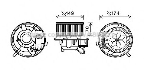 Imagine Electromotor, ventilatie interioara PRASCO VW8339