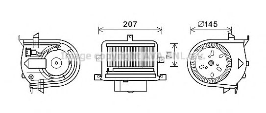 Imagine Electromotor, ventilatie interioara PRASCO VW8350