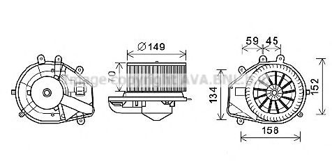 Imagine Electromotor, ventilatie interioara PRASCO VW8352