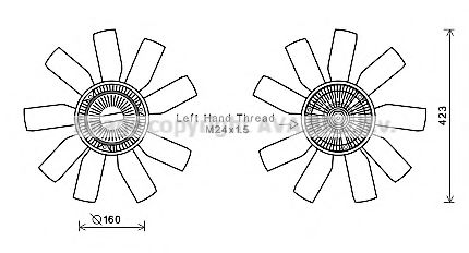 Imagine Ventilator, radiator PRASCO VWC364