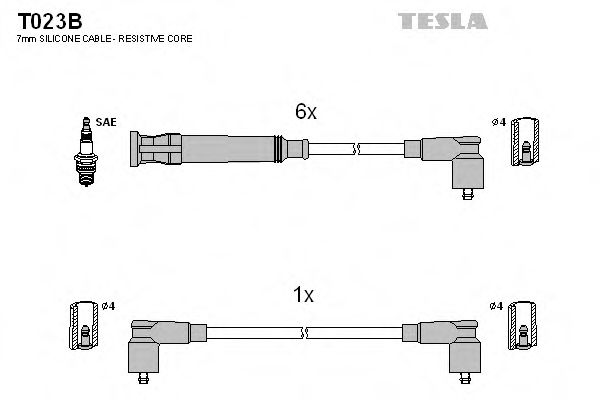 Imagine Set cablaj aprinder TESLA T023B